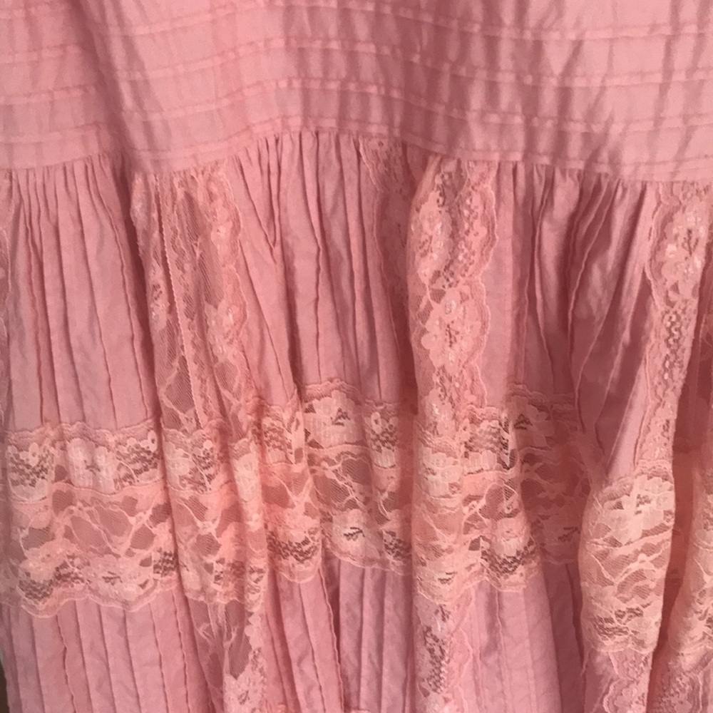 Betsey Johnson peach spaghetti strap sun dress size 10 lace - Picture 4 of 13